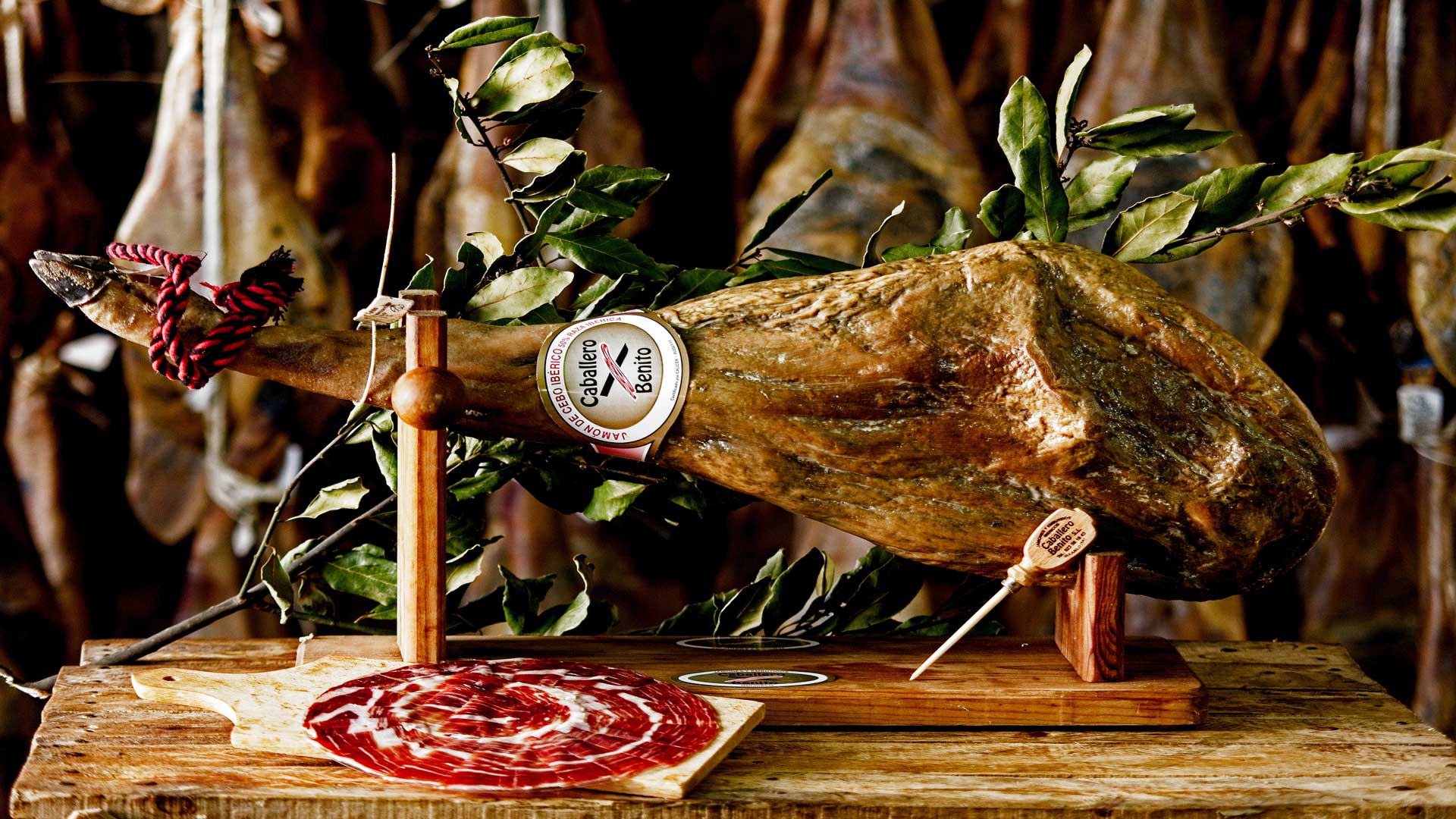 Foto de pata de jamón de cebo